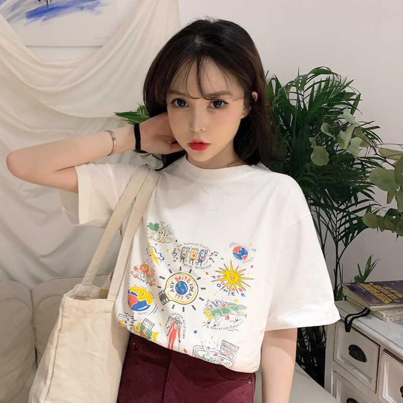 Real shot short sleeve T-shirt for women