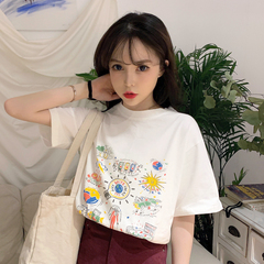 Real shot short sleeve T-shirt for women