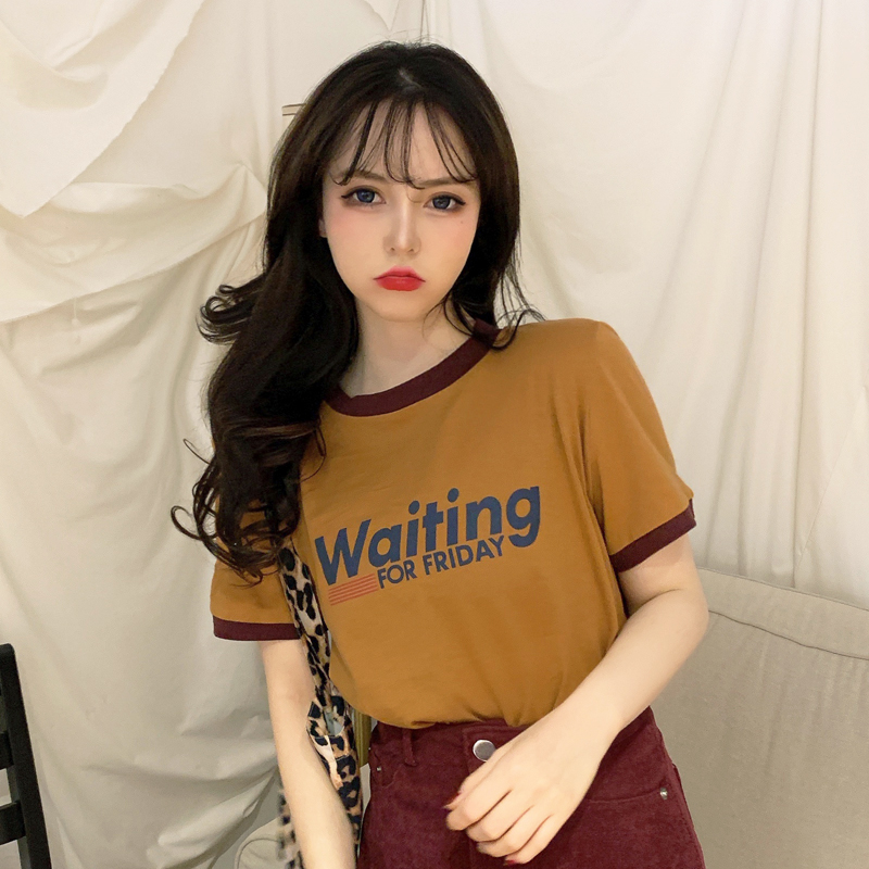 Real price short sleeve T-shirt women's print