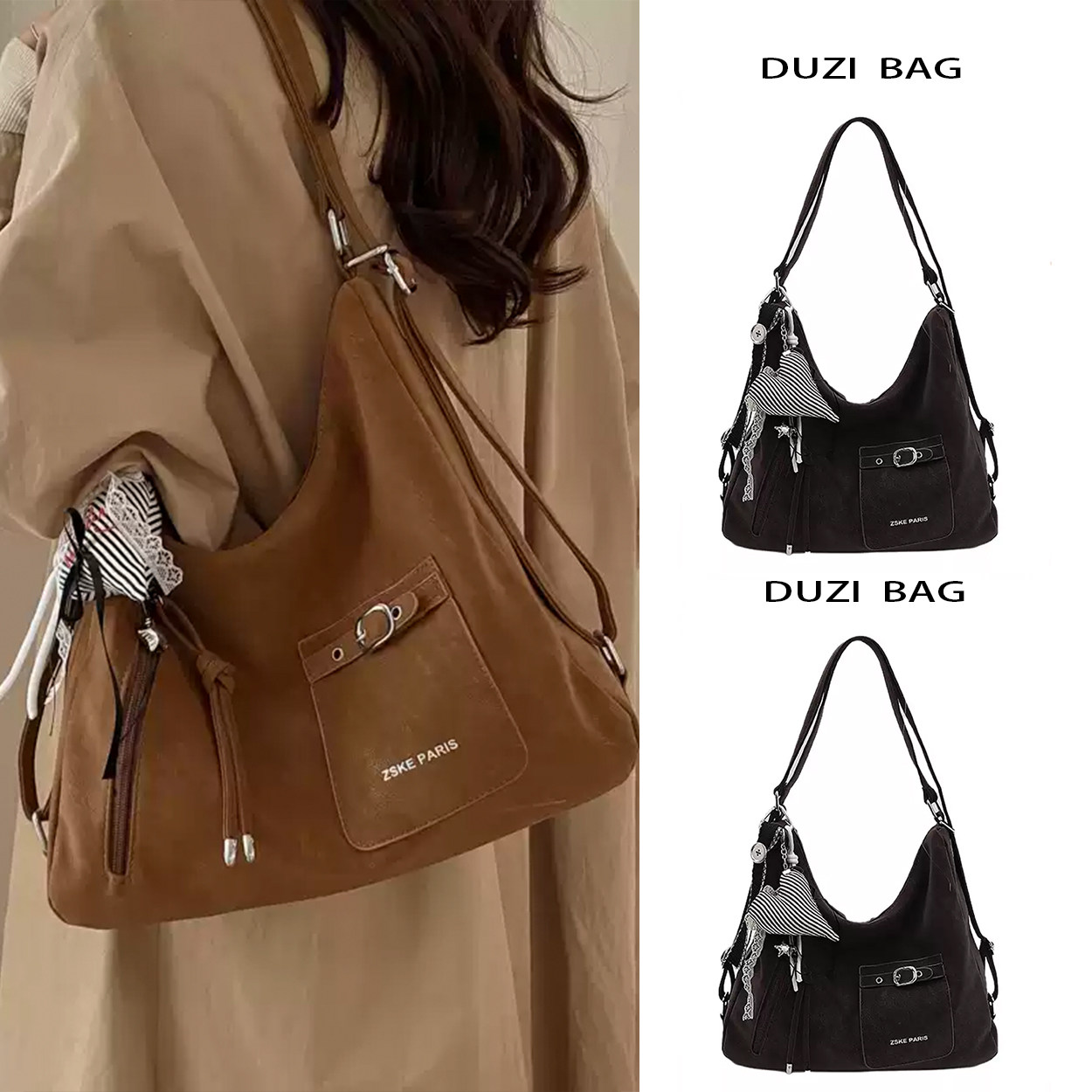 托特包女式2026外出背包单肩包多功能双肩包大容量包高级复古新款,箱包皮具/热销女包/男包,托特包,淘宝优惠券,粉丝福利购,淘宝优惠卷