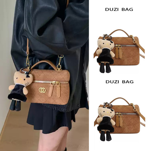 高级感复古磨砂小香风手提