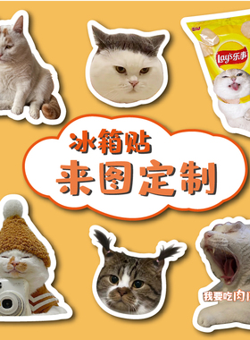宠物头像冰箱贴定制磁铁来图定做猫咪狗狗亚克力磁贴磁吸照片diy