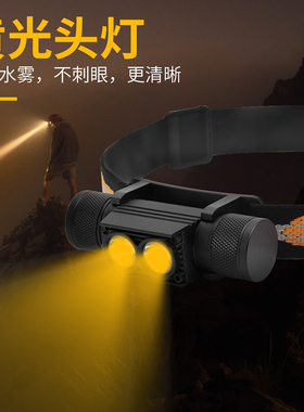 步睿特头灯续航超长锂电LED强光款远射登山头戴式夜钓鱼灯铝合金
