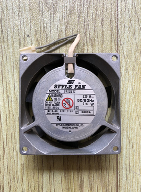 原装STYLE FAN风机 UP80B22/ 220V金属散热风扇