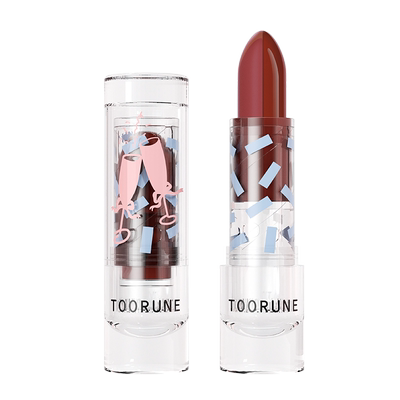 toorune双拼口红雾面哑光丝柔双色唇泥裸色系水光唇釉滋润唇膏