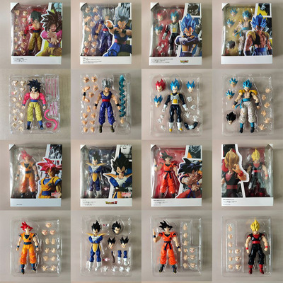 SHF可动复活悟空自在意 超级赛亚人特兰克斯比达 克林 孙悟饭手办