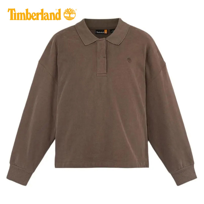 Timberland添柏岚女士户外舒适宽松卫衣保暖绒里长袖POLO衫A5Z6F