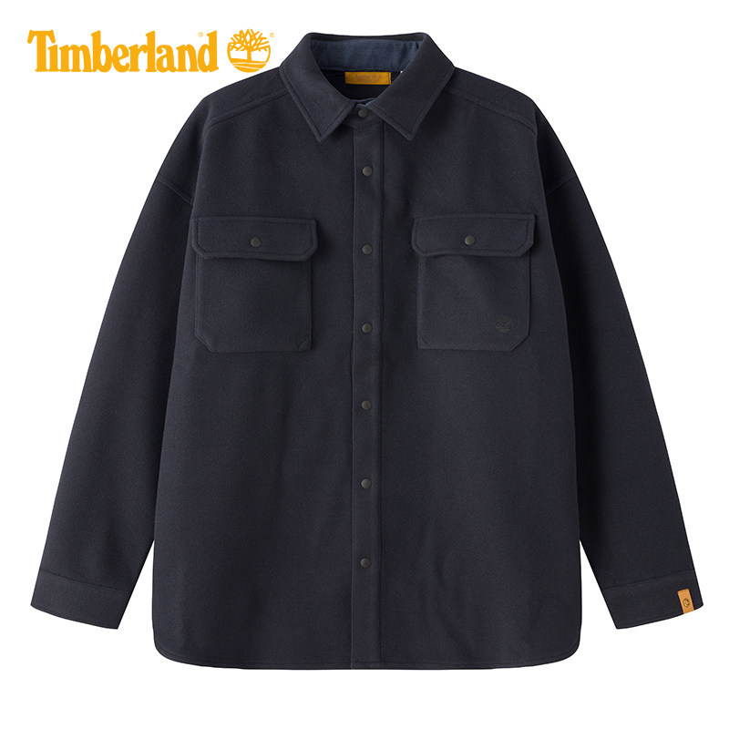 Timberland添柏岚男士户外防风衬衫式外套保暖毛呢大衣外套A6FYK