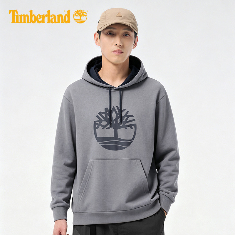 Timberland添柏岚男士户外加绒保暖运动休闲连帽卫衣套头衫A4445