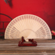彩色木扇折扇工艺扇舞蹈扇子摆件礼品夏季 古典镂空扇檀香扇定制