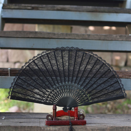 高档复古日式蕾丝舞蹈扇子