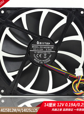 14CM静音台式电脑机箱主机电源散热风扇14025大风量14厘米PWM调速