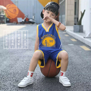 篮球服儿童速干套装男童夏运动背心定制队服湖人科比勇士库里球衣