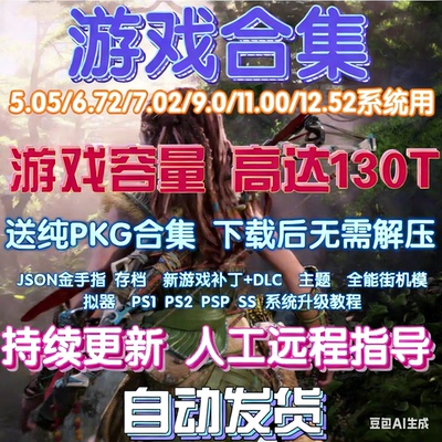 PS4金手指游戏PKG合集 折腾5.05/6.72 /9.0 /11.00/12.52游戏下载