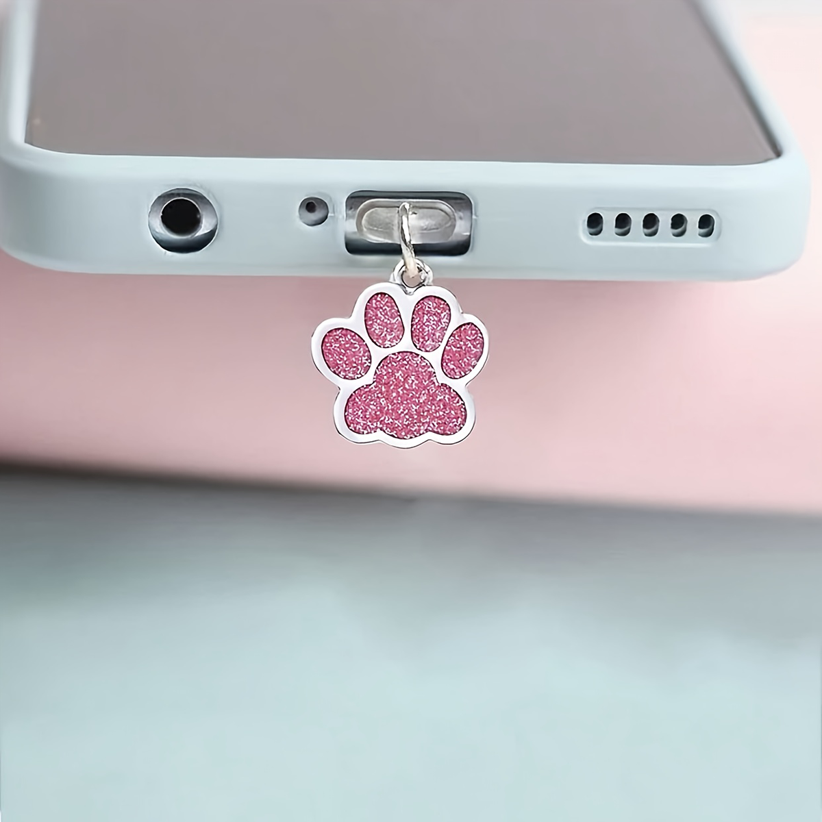 可爱猫爪手机防尘塞挂饰适用于华为小米iPhonetype-c充电端口吊坠