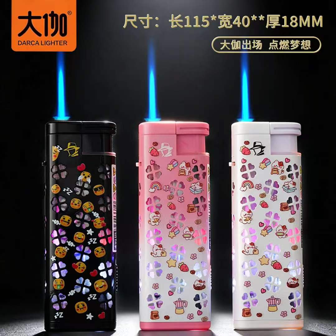 巨物慎入  大伽超大机王创意闪充气打火机
