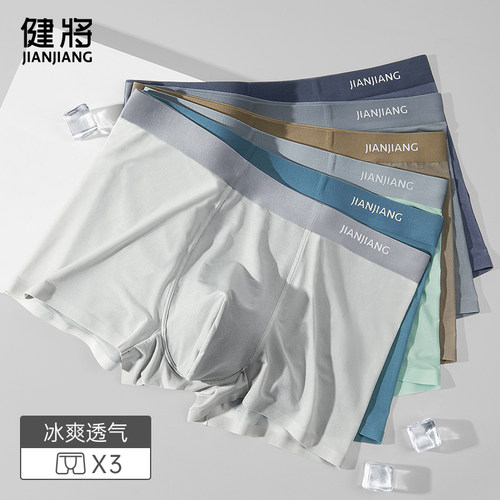 健将男士内裤冰丝无痕运动