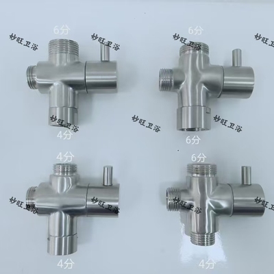 304不锈钢快开三通分水器4分/6分转换阀 淋浴花洒一进二出分水阀