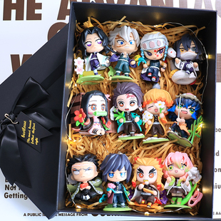 鬼灭之刃诞生花盲盒炭治郎祢豆子富冈义勇模型摆件闺蜜女友孩礼物