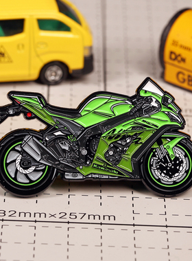 潮设会原创 摩托车胸针 公路赛机车周边徽章魔术贴冰箱贴ins别针