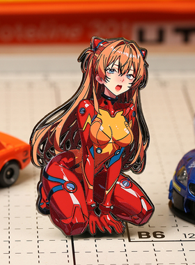 新世纪福音战士明日香金属胸针 02号机珐琅徽章EVA冰箱贴ins周边