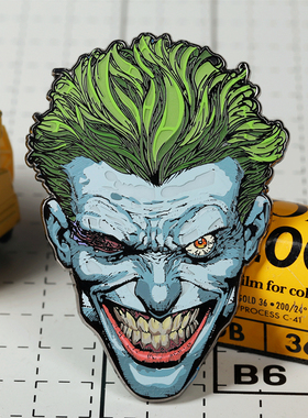潮设会原创 DC小丑胸针joker徽章 黑暗骑士ins饰品周边高档冰箱贴