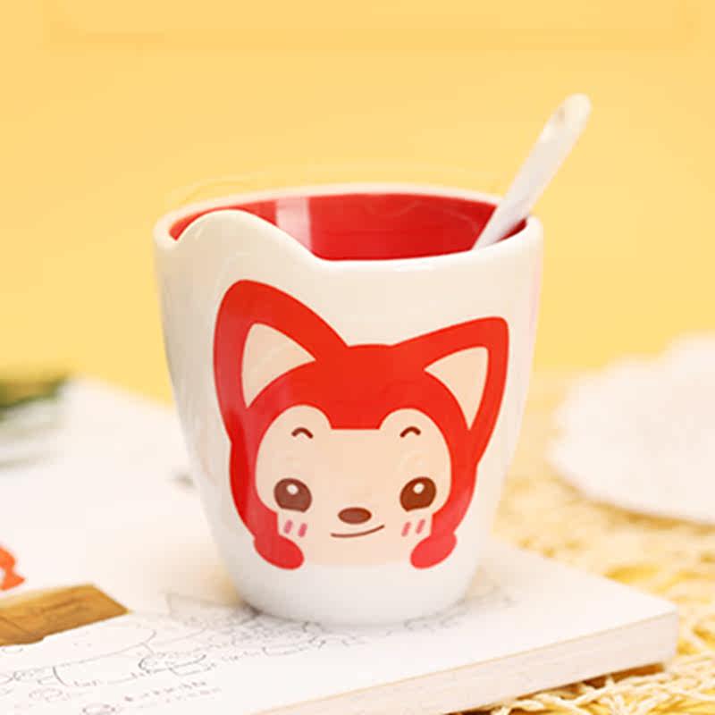 Ali Ceramic cup lovely Cartoon student glass Spoon girl student birthday Mid-Autumn Festival originality giftin the Tableware , Cup/Cups/Kettle , Mug  category - from Buy2taobao.com to provide professional Taobao agent buy service