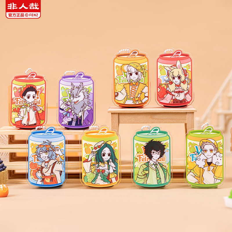 非人哉清新水果亚克力盲盒钥匙扣