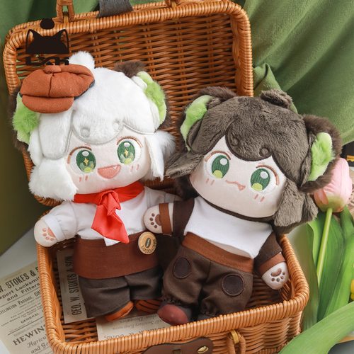 罗小黑咖啡师20cm棉花娃娃含骨架