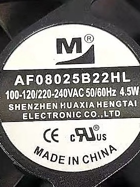 全新AF08025B22HL 双电压 EC风扇 8025 220V 4.5W 变频器风扇