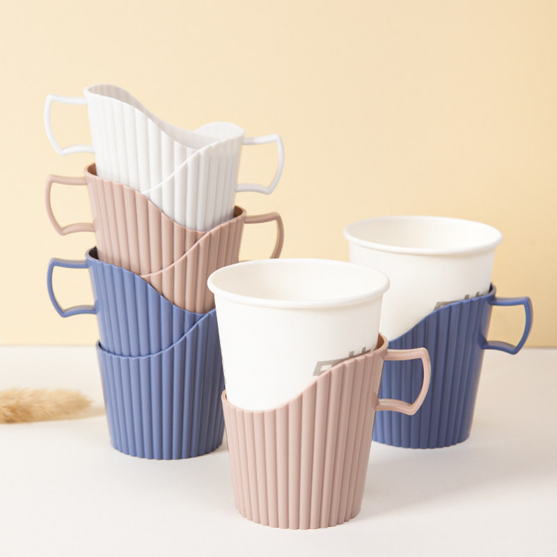 加厚纸杯托一次性手提防烫杯套家用创意隔热茶托塑料高档杯托盘子,餐饮具,茶托,淘宝优惠券,粉丝福利购,淘宝优惠卷