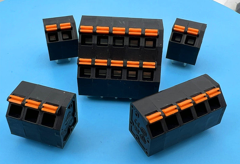 接线端子单层5.0mm免螺丝kfm736l单排接线弹簧按压式 fs2.