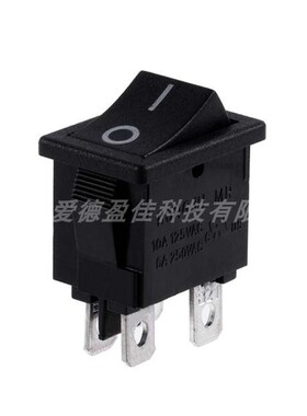 台湾进口宏聚【HONGJU】船型开关MR-6-210-C5N-BB4脚黑色翘板开关