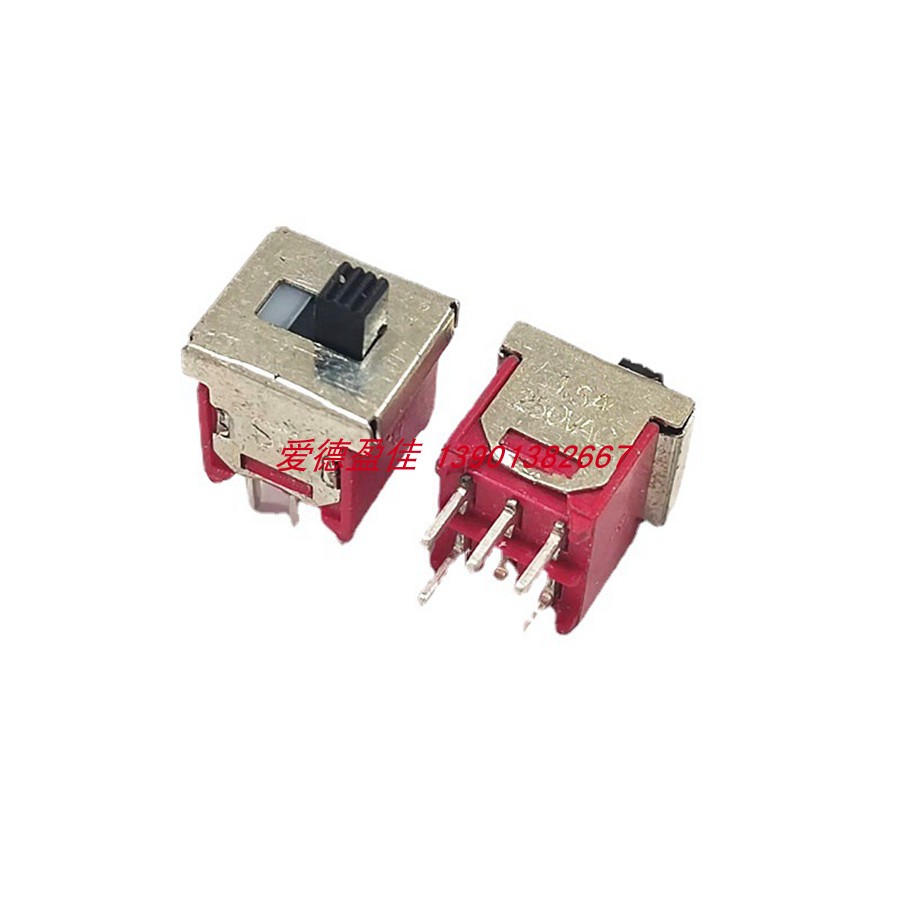 滑动开关SH6脚2档钮子开关