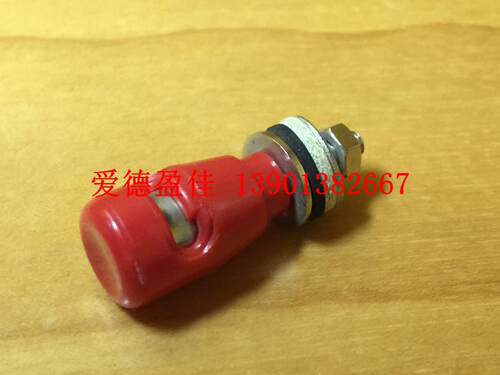 弹簧式接线柱红黑接线端子6A上海阳刚压接式塑料接线铜柱JST01