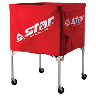 Star世达球车 综合用四角球框带轮子可移动可折叠式收纳筐 XZ100