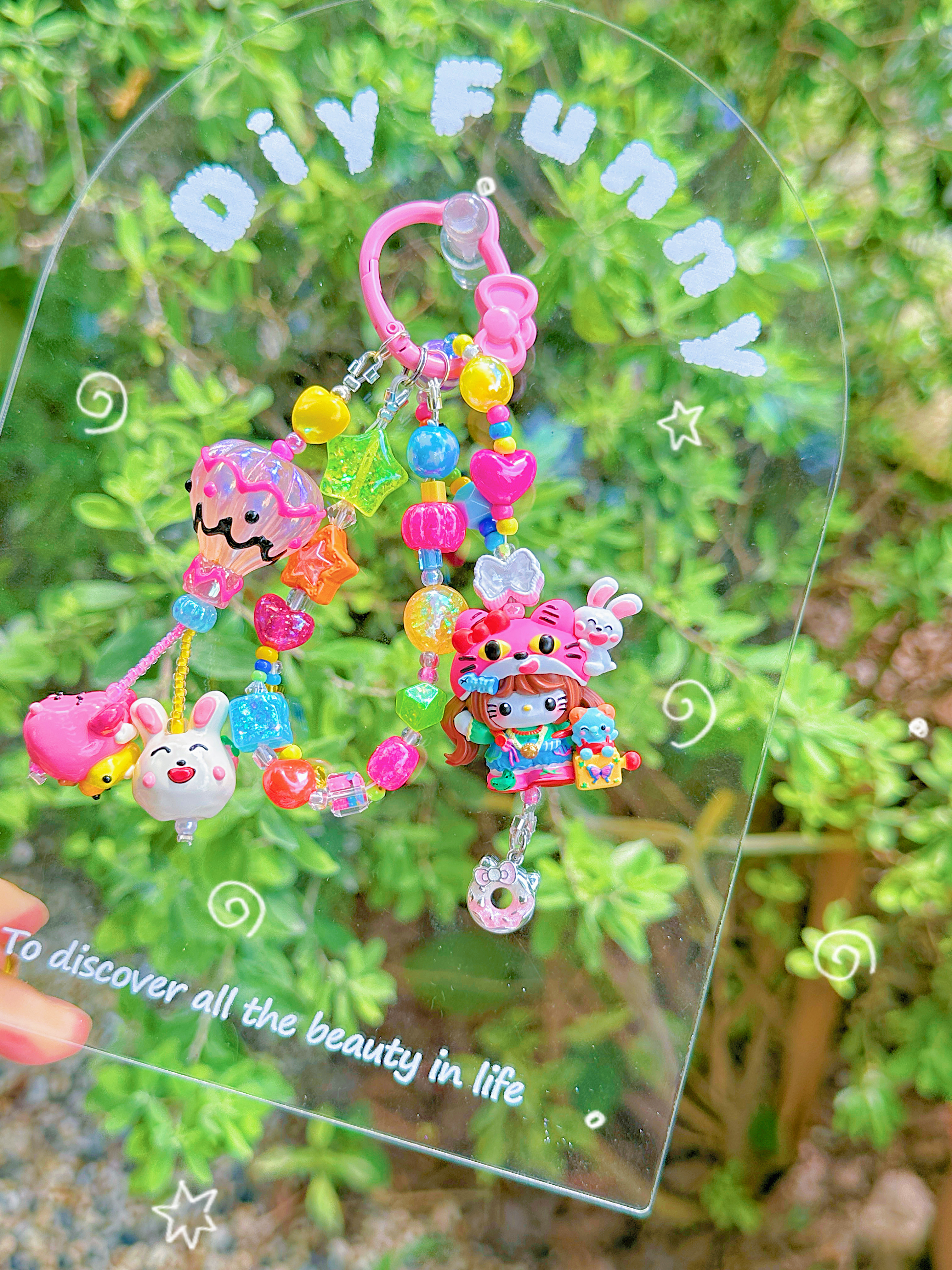 限定HELLO KITTY 愉快动物千禧Y2K辣妹可爱串珠包包挂件手机链