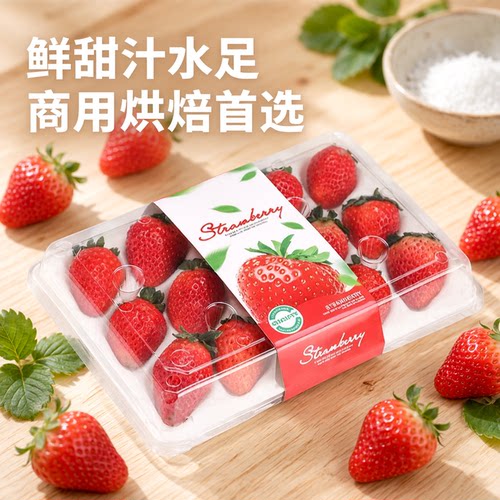20粒云南四季草莓新鲜商用糖葫芦烘焙专用水果整箱批发包赔奶茶蛋