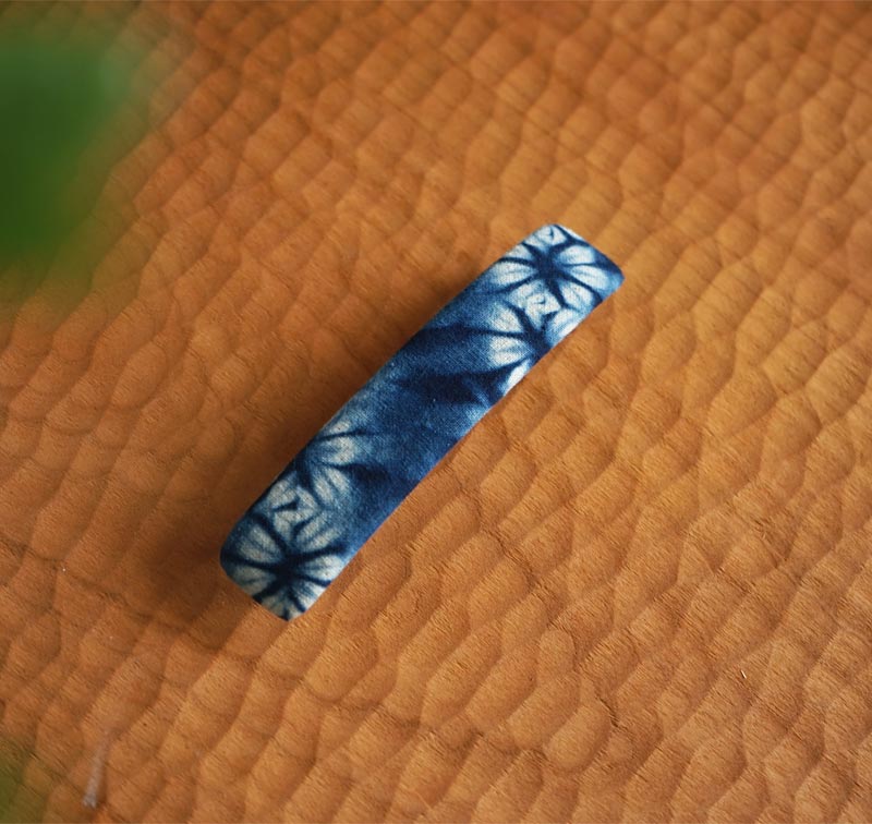 一字夹民族风扎染弹簧夹顶夹