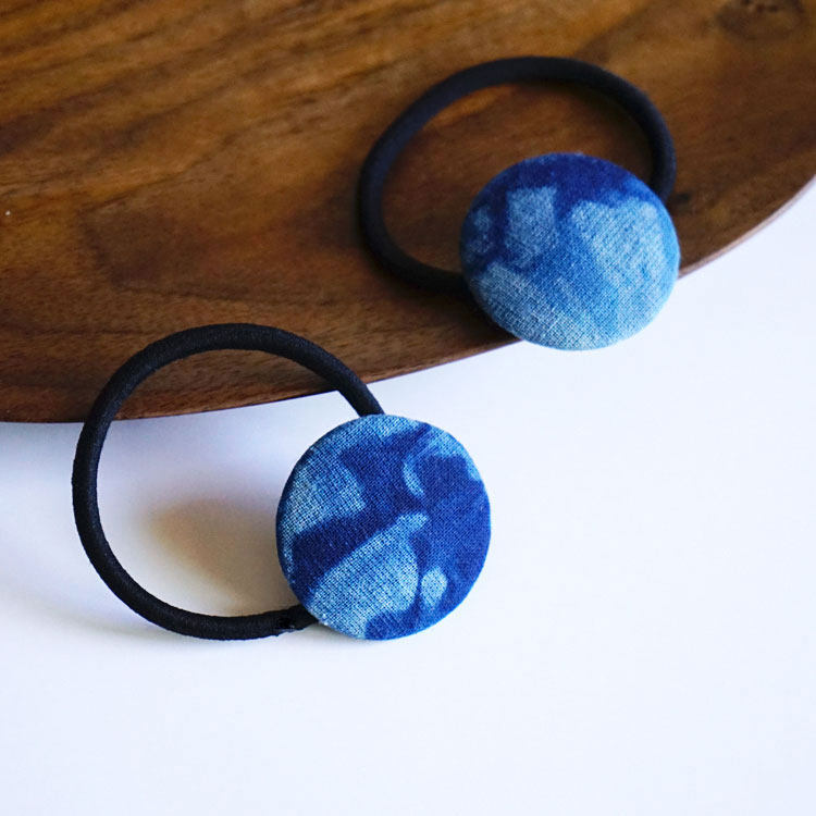 Tie-dye hand-made custom hair circle women's retro wild fabric hair circle meatball head tie scalp tendon hair circle hair ornaments