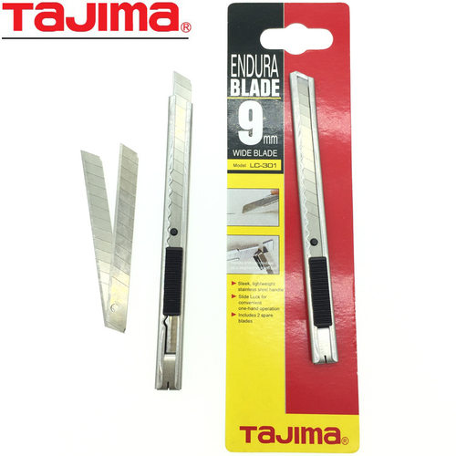 tajima田岛介刀LC301B美工刀 不锈钢小号裁纸刀壁纸刀 9mm