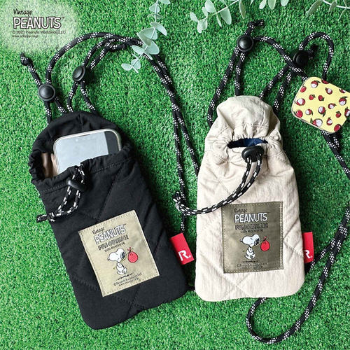 日系snoppy可爱史努比羽绒服造型手机包斜挎小包零钱卡包丝绵挂绳