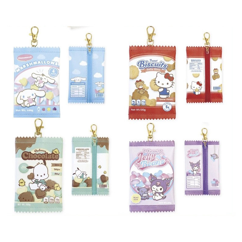 日系三丽鸥饼干巧克力零食包装风格小包kitty玉桂狗库洛米小挂饰