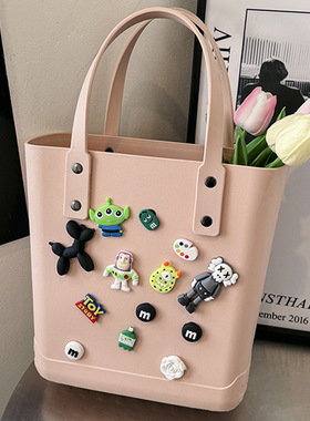 KWAS硅胶糖果色韩女洞洞包手工diy包防水手提包度假沙滩包托特包