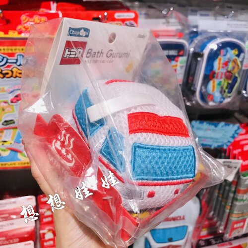现货日本tomica多美卡救护车造型洗澡搓澡巾沐浴海绵擦清洁沐浴球