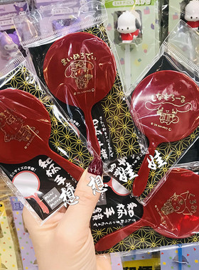 日本三丽鸥kitty美乐蒂库洛米小白烫金圆镜把手便携化妆镜小镜子