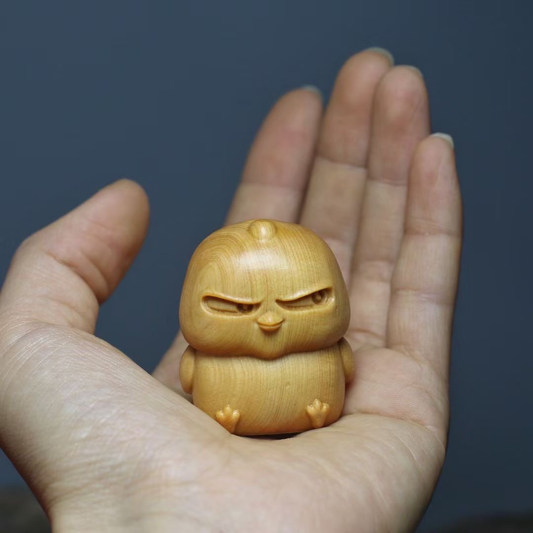 卡通q版可爱崖柏愤怒的小鸡萌宝小摆件