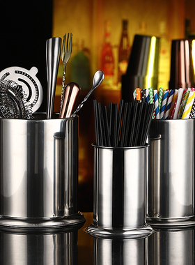 吸管筒签子桶筷子收纳铁皮容器厨房用品壁挂式筷筒盒店装放家用洗