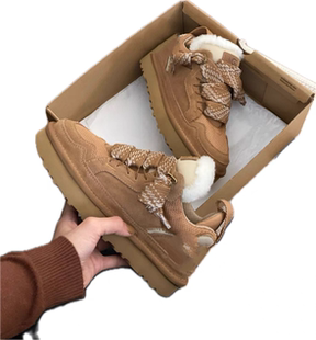 低帮梅尔休闲鞋纯羊毛，再生弹道帆布网纱、采用优质翻毛皮鞋