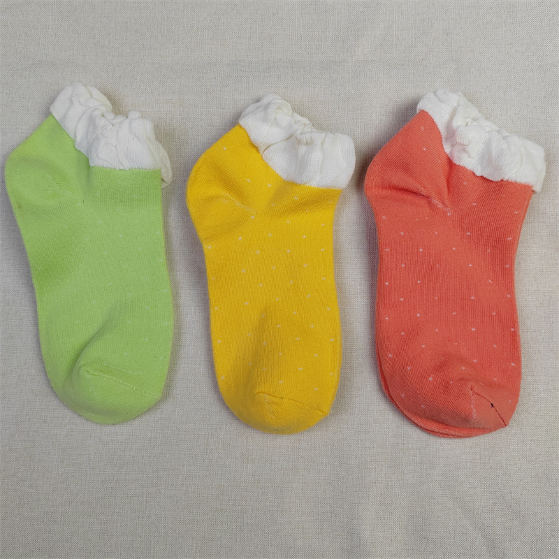 春夏薄款女袜彩色小码女生短袜
